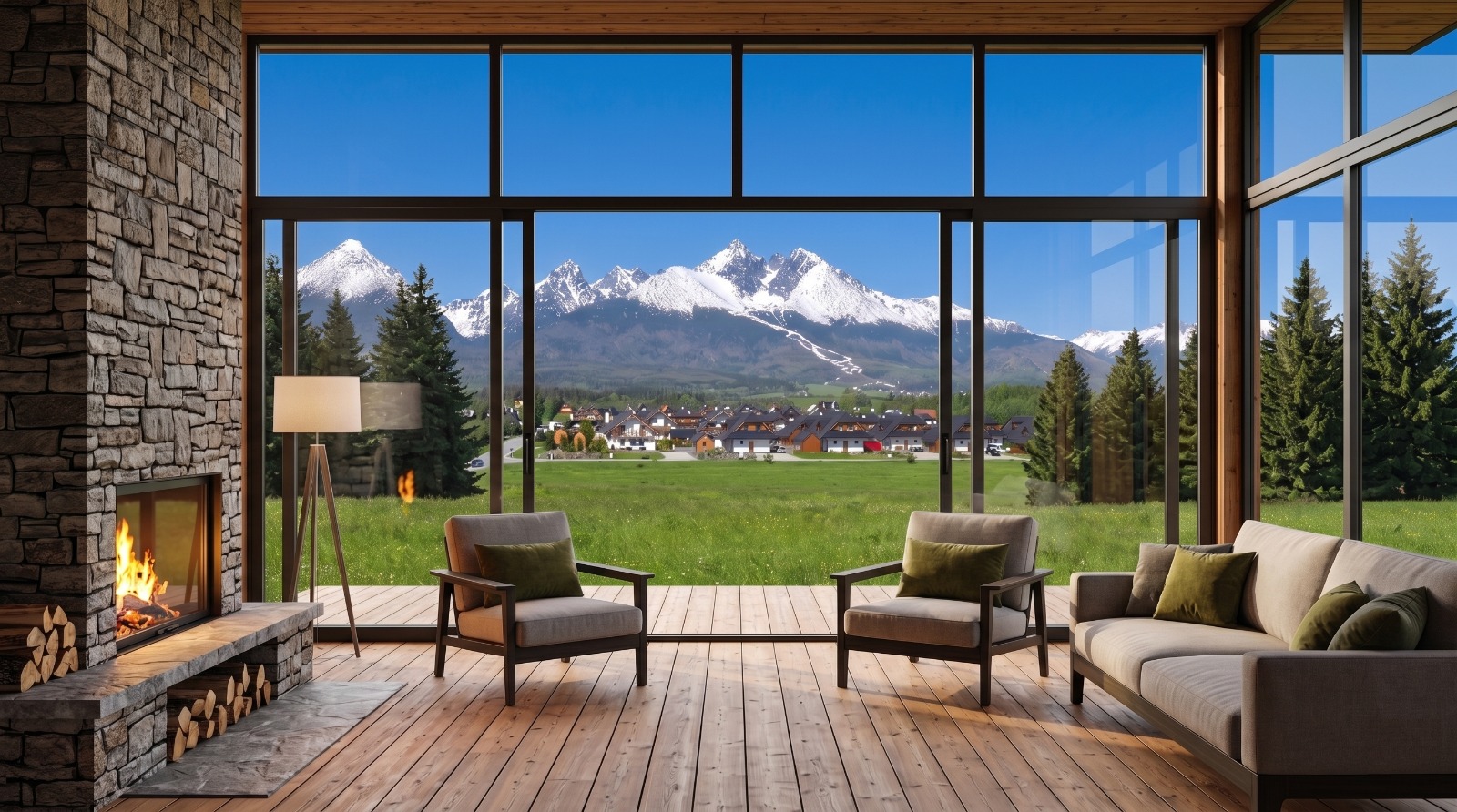 Terasa s pohľadom na Tatry
